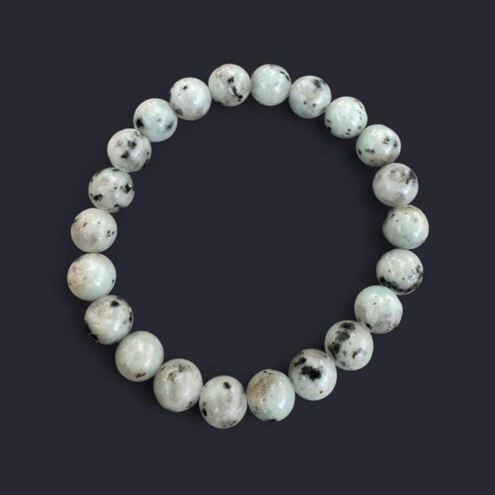 Kiwi Jasper Gemstone Bead Bracelet 8mm